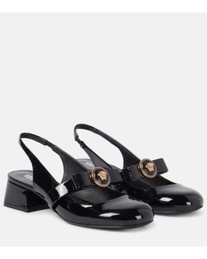 Versace Gianni Ribbon Slingback-Pumps 35Mm - Schwarz