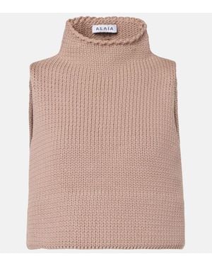 Alaïa Top Cropped - Neutro