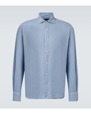 Thom Sweeney Linen Shirt - Blue