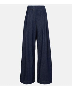 Dries Van Noten High-Rise Wide-Leg Jeans - Blau