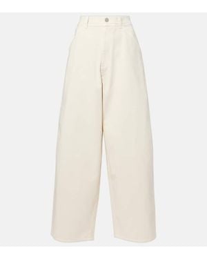 Lemaire High-Rise Wide-Leg Jeans - Weiß