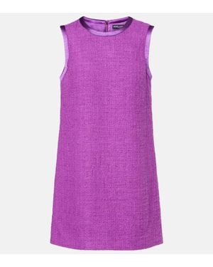 Dolce & Gabbana Minikleid Aus Baumwolle Und Seide - Lila