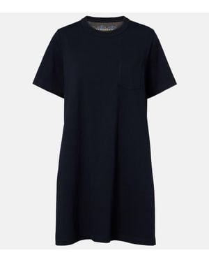 Sacai Minikleid Aus Baumwolle - Schwarz