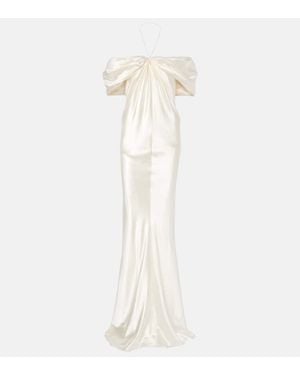 Danielle Frankel Bridal Off-Shoulder-Robe Cleo - Weiß