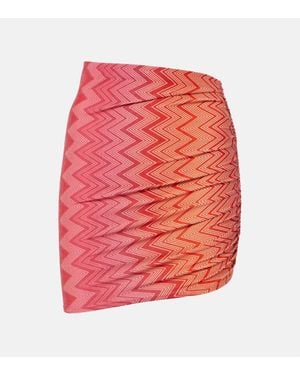 Missoni Zigzag Lame Miniskirt - Red