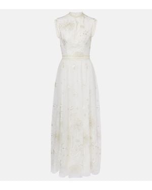 Costarellos Bridal Bestickte Robe - Weiß
