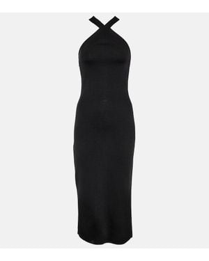 Nili Lotan Modena Jersey Midi Dress - Black