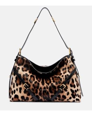 Givenchy Sac Voyou Medium A Motif Leopard - Noir