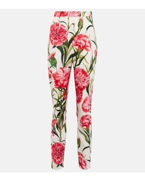 Dolce & Gabbana Carnations Trousers - Red