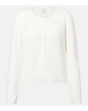 Posse Cardigan Helena En Crochet - Blanc