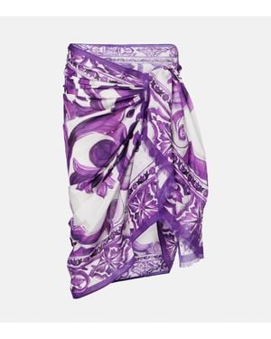 Dolce & Gabbana Copricostume Majolica - Viola