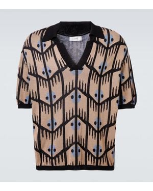Commas Jacquard Polo Shirt - Black