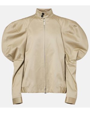 Sacai Puff-Sleeve Cotton Chino Jacket - Natural