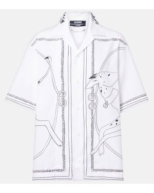 Jacquemus Hemd Chemise Jean Aus Baumwolle - Weiß