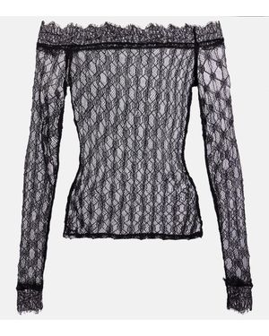 Isabel Marant Off-Shoulder-Top Marlene Aus Spitze - Schwarz