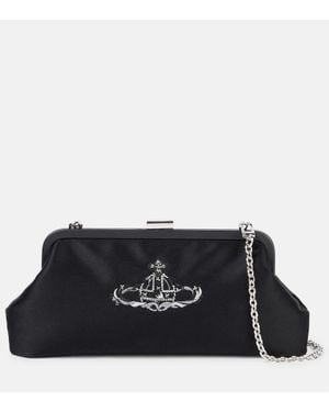 Vivienne Westwood Bestickte Clutch Dorothy Aus Satin - Schwarz