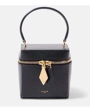 Alaïa Schultertasche Cube Aus Leder - Schwarz