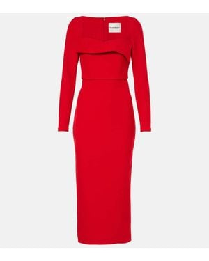 Roland Mouret Midikleid Aus Crepe - Rot