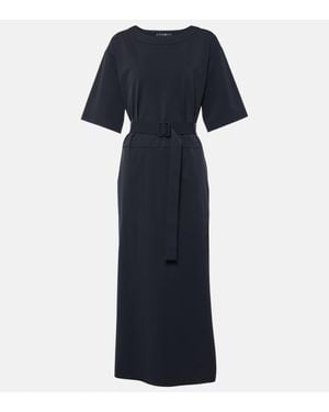 Max Mara Amati Belted Midi Dress - Blue