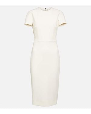 Victoria Beckham Crepe Midi Dress - White