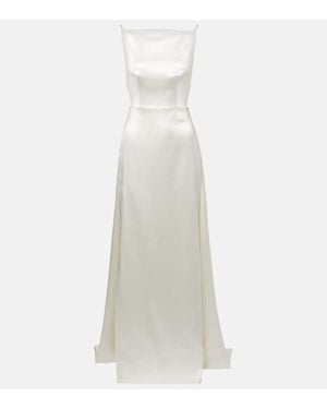 Danielle Frankel Bridal Robe Emerson Aus Seide Und Wolle - Weiß