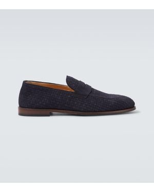Brunello Cucinelli Loafers Aus Veloursleder - Blau