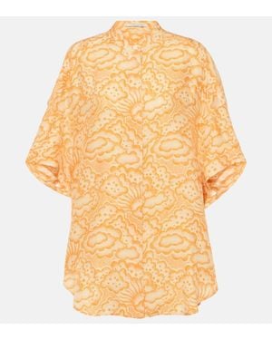 Stella McCartney Printed Silk Blouse - Metallic
