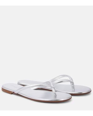 Gianvito Rossi Sandalen Calypso Aus Metallic-Leder - Weiß