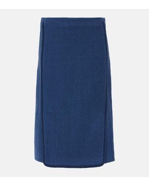 Etro Wool-Blend Pencil Skirt - Blue