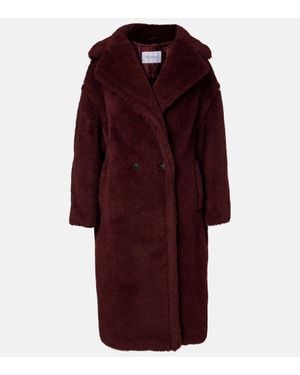 Max Mara Teddy Bear Alpaca Wool, Wool, And Silk Coat - Red