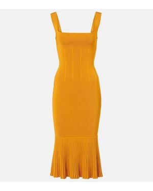 Galvan London Robe Midi Atalanta - Jaune