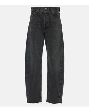 Agolde Luna High-Rise Barrel-Leg Jeans - Gray