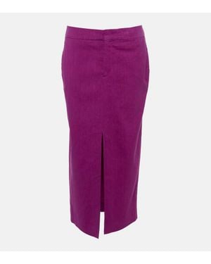 Isabel Marant Midirock Dixina Aus Einem Leinengemisch - Lila