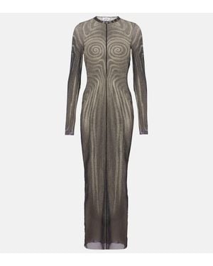 Jean Paul Gaultier Mesh Long Dress - Gray
