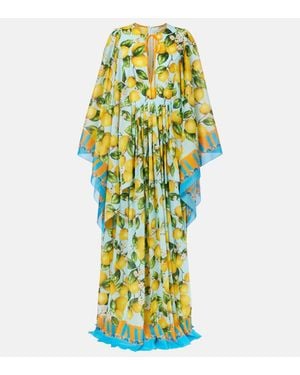 Dolce & Gabbana Taormina Printed Cotton Kaftan - Yellow