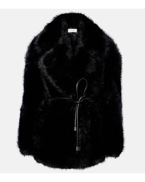 Sportmax Mantel Rosaria Aus Faux Fur - Schwarz
