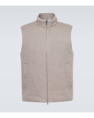 ZEGNA Cashmere Down Vest - Grey