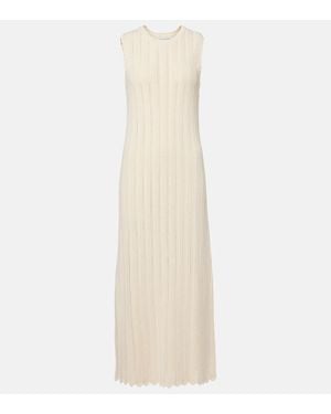 Altuzarra Midikleid Sissi Aus Baumwolle - Weiß