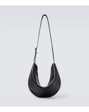 The Row Crescent Leather Crossbody Bag - White