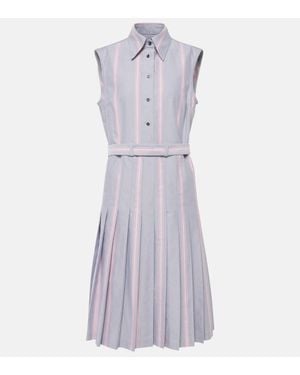Thom Browne Midikleid Aus Baumwolle - Lila