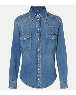 Dolce & Gabbana Washed Denim Shirt - Blue