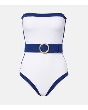 Alexandra Miro Whitney Belted Swimsuit - Blue