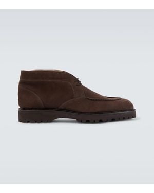 John Lobb Desert Boots Aus Veloursleder - Braun
