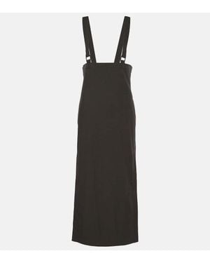 Lemaire Falda Midi De Mezcla De Algodon - Negro