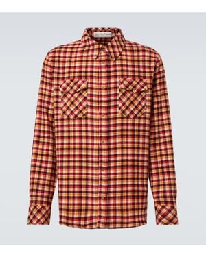 God's True Cashmere Time Plaid Cashmere Shirt - Red