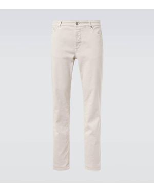 Brunello Cucinelli Mid-Rise Slim Jeans - Natural
