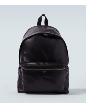 Saint Laurent Rucksack Mit Leder - Schwarz