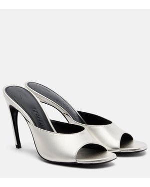 The Attico Betta 95 Metallic Leather Mules