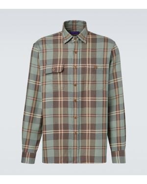 Ralph Lauren Chemise En Coton A Carreaux - Gris
