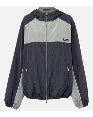 Miu Miu Logo Oversized Track Jacket - Black